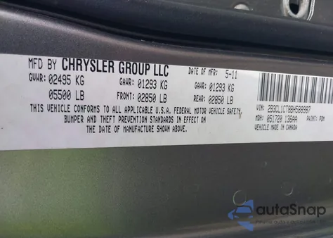 2011 Dodge Charger Police из США, поврежденный, VIN 2B3CL1CT8BH588987